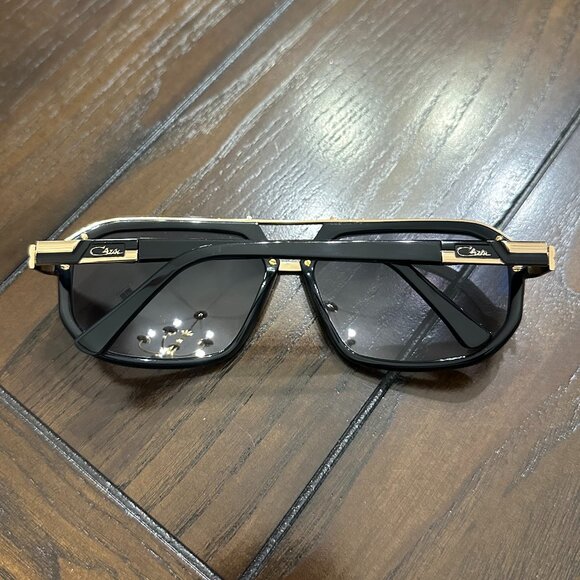 Cazal Sunglasses 8038 Black Gold Grey Gardient Lenses - Picture 3 of 7